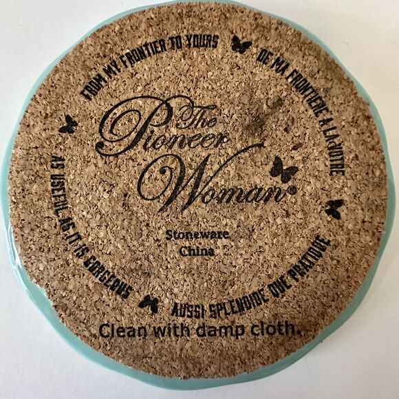Pioneer Woman Stoneware Coasters Set of 4, Pig/Cowboy Hat/Cow/Boots Country/Farm - Picture 2 of 12